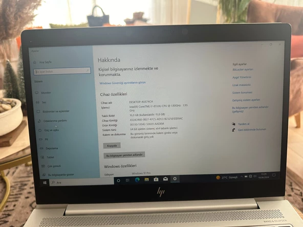 HP 2FA70AV 840 G5  14'' FHD i7-8550U 8GB 256GB SSD W10P 2.EL YENİLENMİŞ 1 YIL GARANTİLİ - 4