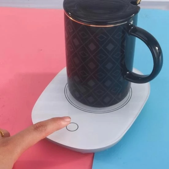 55 Derece Sabit Sıcaklıkta Seramik Metal Cam Kupa Isıtıcı - 4
