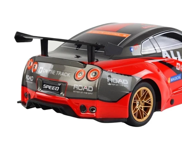 Full Fonksiyon Uzaktan Kumandalı Drift Özellikli 4x2 Araba 46 Cm 1.10 Ölçekli Işıklı Hızlı Araba Kırmızı - 8