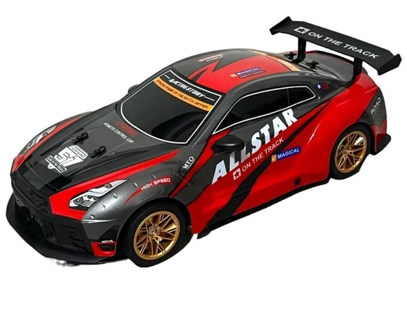 Full Fonksiyon Uzaktan Kumandalı Drift Özellikli 4x2 Araba 46 Cm 1.10 Ölçekli Işıklı Hızlı Araba Kırmızı - 3