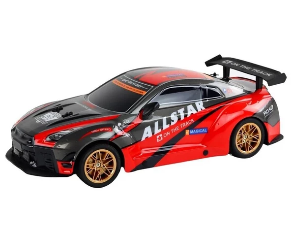 Full Fonksiyon Uzaktan Kumandalı Drift Özellikli 4x2 Araba 46 Cm 1.10 Ölçekli Işıklı Hızlı Araba Kırmızı - 9