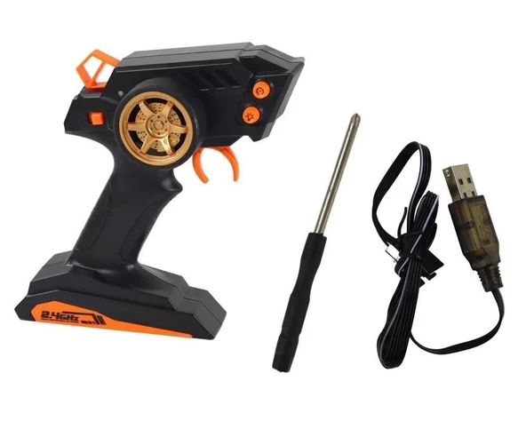 Full Fonksiyon Uzaktan Kumandalı Drift Özellikli 4x2 Araba 46 Cm 1.10 Ölçekli Işıklı Hızlı Araba Kırmızı - 10