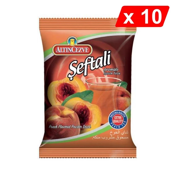 Altıncezve Şeftali Aromalı İçecek Tozu 250 Gr - 10lu PAKET - 1