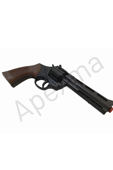 Metal Kapsül Mantar Mermili 25 Cm Revolver - Mantar Kapsüllü Sekiz Patlar Mantar Tabancası (MANTAR DAHİL DEĞİLDİR.) - 6