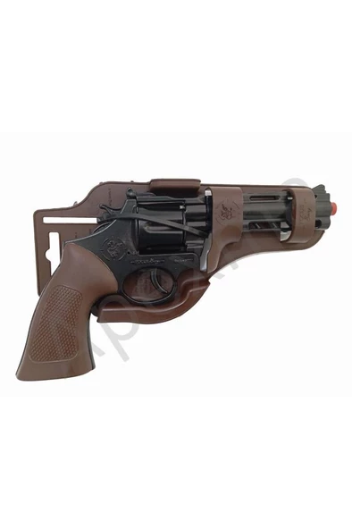 Metal Kapsül Mantar Mermili 25 Cm Revolver - Mantar Kapsüllü Sekiz Patlar Mantar Tabancası (MANTAR DAHİL DEĞİLDİR.) - 3