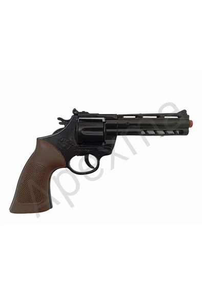 Metal Kapsül Mantar Mermili 25 Cm Revolver - Mantar Kapsüllü Sekiz Patlar Mantar Tabancası (MANTAR DAHİL DEĞİLDİR.) - 4