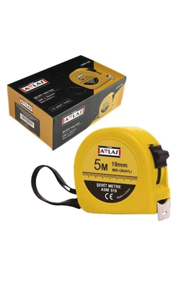 Attlas ASM 519 Şerit Metre 5x19 mm - 12 adet