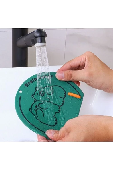 Banyo ve Mutfak Lavabo Koku Önleyici Gider Koruyucu Silikon Sızdırmaz Ped 1 ADET   SİYAH - 2