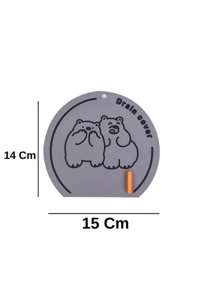 Banyo ve Mutfak Lavabo Koku Önleyici Gider Koruyucu Silikon Sızdırmaz Ped 1 ADET   GRİ - 6