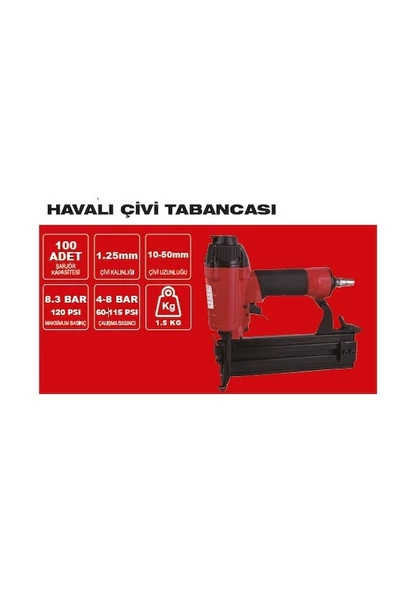 Attlas Atct F50 Havalı Çivi Çakma Tabancası 10 - 50 MM A0501009 - 2