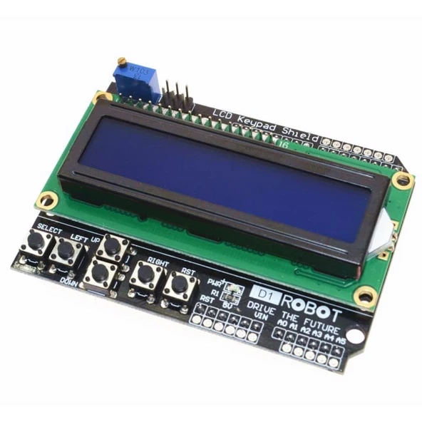 Arduino LCD Keypad Shield 1602 - 16x2 LCD Ekran ve Tuş Takımı - 1