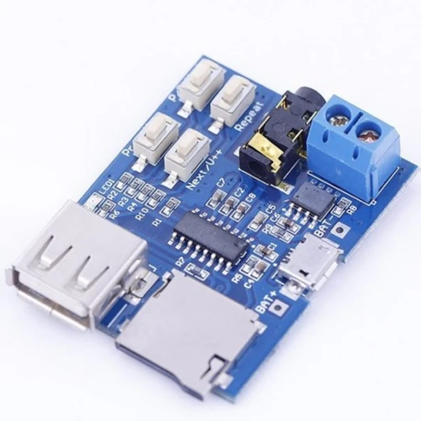 Arduino MP3 Çalar amplifier Stereo Amfi Dekoder Modülü Mono 3W Devre - Resim 1