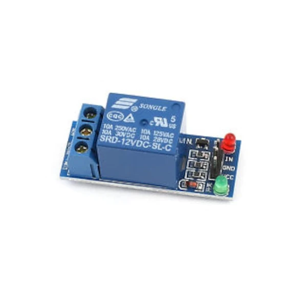 12V 1 Kanal Röle Kartı (Geliştirme Kartlarıyla Uyumlu) Arduino