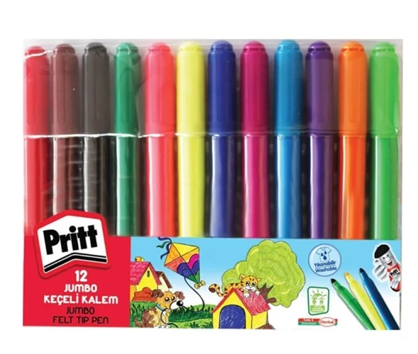 Pritt Jumbo Keçeli Kalem 12Li ürün görseli 1