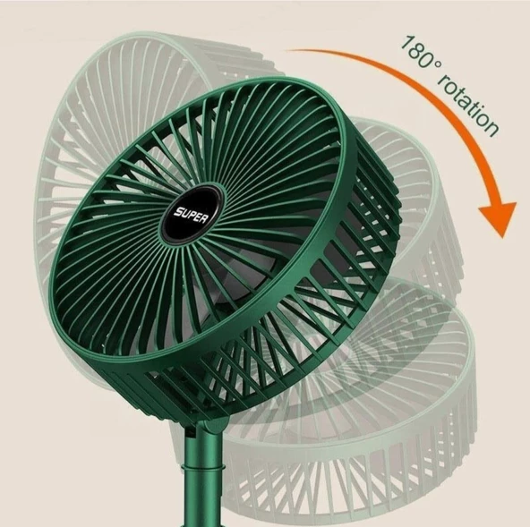 F-06 Taşınabilir Şarjlı Fan 3 Kademeli Vantilatör Klima Soğutucu Fan - 3