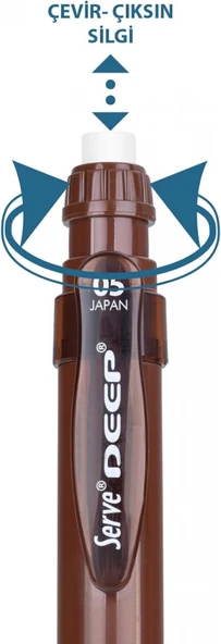 Serve Deep Natural Colors 0.5mm Mekanik Kurşun Kalem -Toprak Kahverengi - Resim 2