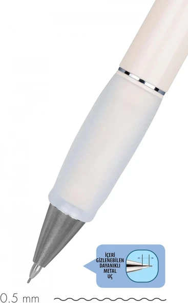 Serve Deep Natural Colors 0.5mm Mekanik Kurşun Kalem - Fildişi - Resim 3