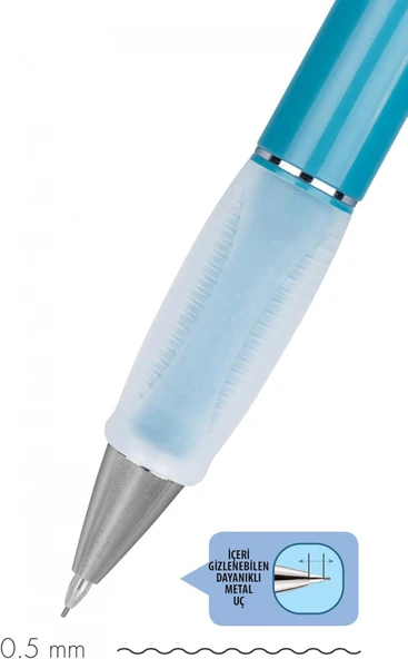 Serve Deep Natural Colors 0.5mm Mekanik Kurşun Kalem - Okyanus Mavi - Resim 3