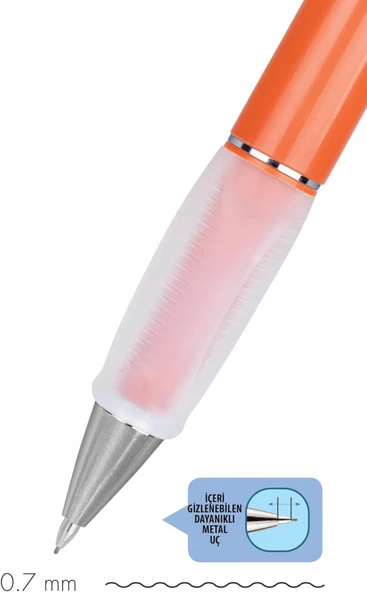 Serve Deep Natural Colors 0.7mm Mekanik Kurşun Kalem - Kiremit - Resim 3