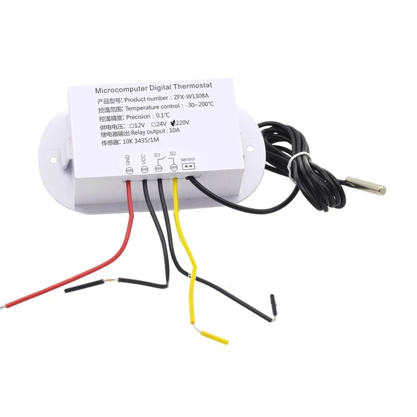 Yate10 W1308A 220V 10A -30+200C Termostat - 2