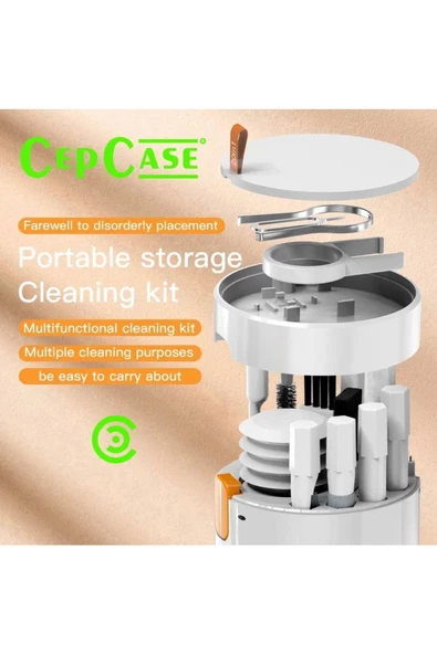 CEPCASE    Temizlik Kiti Cleaning Airpods Kulaklık Tablet Telefon Tv Pc Araba Laptop Macbook Klavye 20 İn 1 Kit - 3