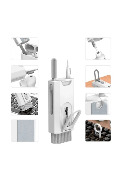 CEPCASE    Temizlik Kiti Cleaning Sıvı Püskürtmeli Fırçalı Kulaklık Elektronik Ürün Temizleme Aparatı - 3