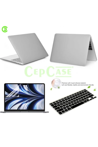 CEPCASE    Macbook Pro 16.2'' 2023 M2 Pro/max Kılıf A2780 Kristal Kapak Ekran Koruma Klavye Koruma Set