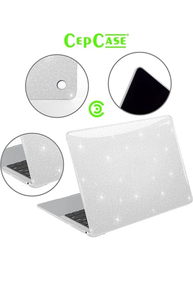CEPCASE    Macbook Pro 14.2" 2023 M2 A2779 Kılıf Diamond Pırıltılı Kapak Ekran Koruma Klavye Koruma - 2