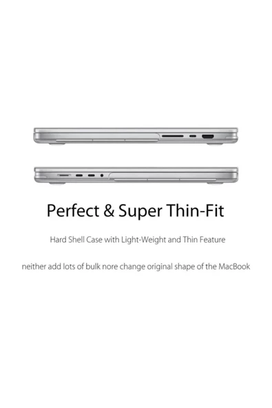 CEPCASE    Macbook Pro 14.2" 2023 M2 A2779 Kılıf Şeffaf Koruyucu Kapak Ekran Koruma Filmi - 5