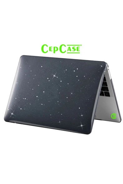 CEPCASE    Macbook Pro 14.2" 2023 M2 A2779 Kılıf Hava Kanallı Diamond Pırıltılı Tasarım Koruyucu Kapak