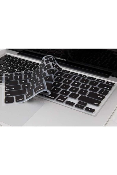 CEPCASE    Apple Macbook Pro 14.2' 2023 M2 A2779 Klavye Koruyucu Türkçe Q Klavye Silikon Ped Macpad - 2