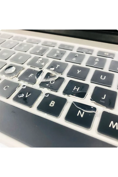 CEPCASE    Macbook 13.3' Air A1932 Klavye Koruyucu Türkçe Q Klavye Buzlu Şeffaf Silikon Ped Macpad - 3