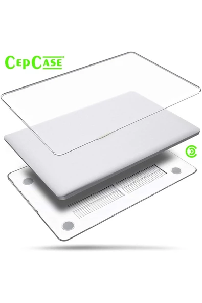 CEPCASE    Macbook Pro 14.2" 2023 M2 A2779  uyumlu Kılıf Kristal Şeffaf Koruyucu Kapak + Ekran Koruma Filmi - 6