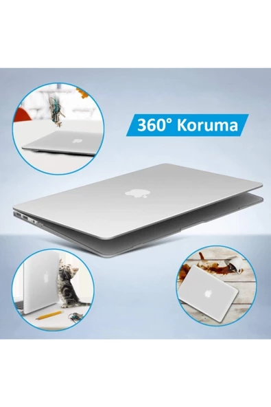 CEPCASE    Macbook Pro 14.2" 2023 M2 A2779 Kılıf Şeffaf Koruyucu Kapak Ekran Koruma Filmi - 7