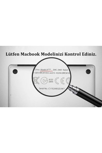 CEPCASE    Apple Macbook Pro 14.2' 2023 M2 A2779 Klavye Koruyucu Türkçe Q Klavye Silikon Ped Macpad - 4