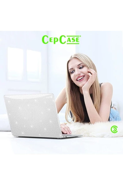 CEPCASE    Macbook Pro 13.3' 2022 M2 A2686 Kılıf Diamond Pırıltılı Kapak Ekran Koruma Klavye Koruma Set - 6