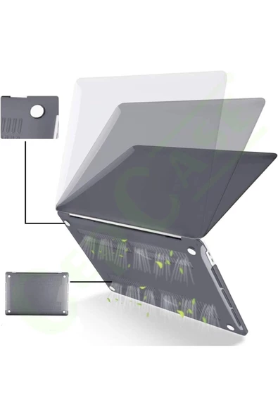 CEPCASE    Macbook Pro 13.3" 2020-2021 M1 Kılıf A2338/a1706/a1708/a1989 Kılıf Kristal Şeffaf Tasarm Kapak - 4