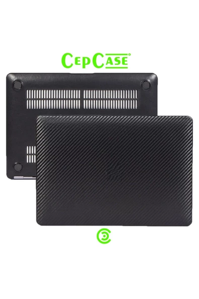 CEPCASE    Macbook Pro 13.3" 2021 M1 Kılıf A2338/a1706/a1708/a1989 Kılıf Karbon Fiber Tasarım Kapak - 6