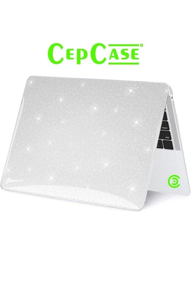 CEPCASE    Macbook Pro 13.3" 2020 M1 Kılıf A2338/a1706/a1708/a1989 Hava Kanallı Diamond Pırıltılı Kapak