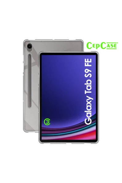 CEPCASE    Galaxy Tab S9 FE Tablet Kılıf Transparent Süper Slim Şeffaf Silikon Kapak