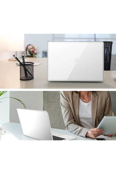 CEPCASE    Macbook Pro 14.2" 2021 M1 A2442 Kılıf Hava Kanallı 360 Derece Kristal Şeffaf Koruyucu Kapak - 5