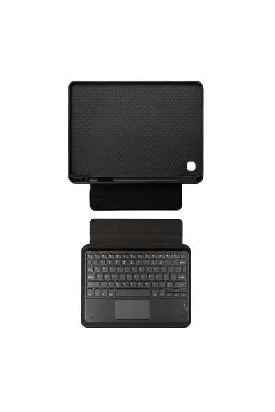 CEPCASE    Galaxy Tab A7 Lite T225 Bluetooh Klavyeli Touch Pad Standlı Tablet Kılıfı Border Keyboard