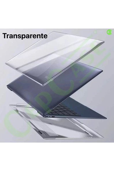 CEPCASE    Huawei Matebook D15 2021 Kılıf Hava Kanallı Kristal Parlak Şeffaf Tasarım Koruyucu Kapak - 2