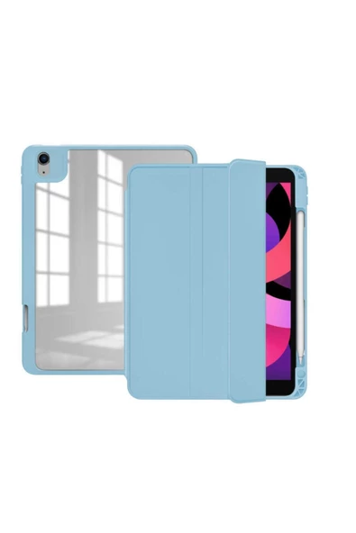 CEPCASE    Ipad Air 10.9 2020 (4.NESİL) Kılıf Standlı Kalem Bölmeli Ayarlanabilir Mıknatıslı Kapak