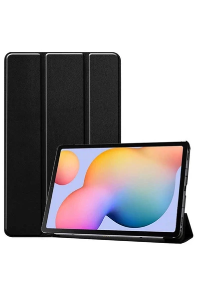 CEPCASE    Galaxy Tab A T580 Kılıf Smart Cover Katlanabilir Standlı Akıllı Kapak