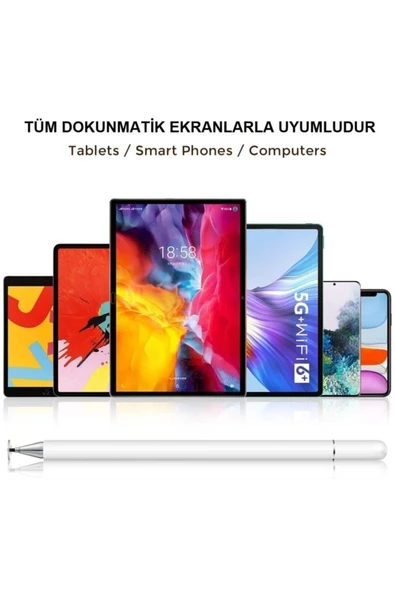 CEPCASE    Ipad Iphone Android Uyumlu Pencil 2in1 Disk Uçlu Dokunmatik Kalem - 7