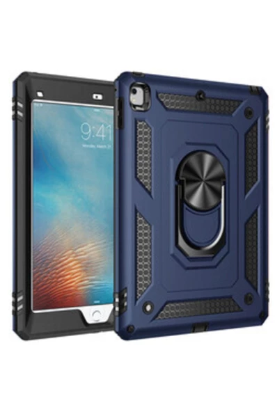 CEPCASE    Ipad 9.7 2018 Kılıf Zırhlı Yüzüklü Standlı Magnetik Sağlam Koruma