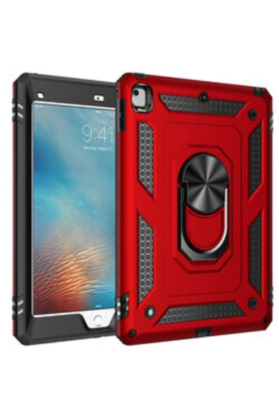 CEPCASE    Ipad 9.7 2017 Kılıf Zırhlı Yüzüklü Standlı Magnetik Sağlam Koruma - 1