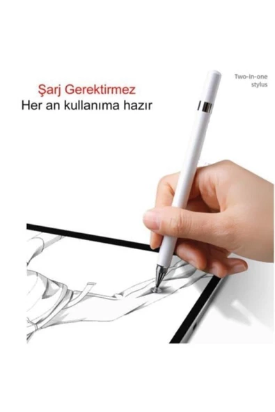 CEPCASE    Apple Ipad Iphone Android Uyumlu Pencil 2in1 Disk Uçlu Stylus Kalem - 2