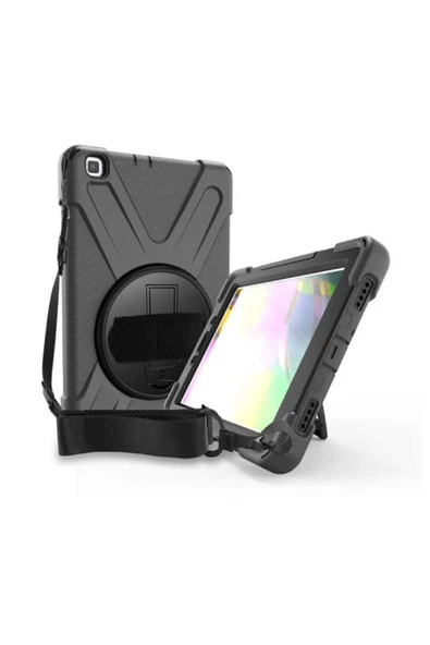 CEPCASE    Galaxy Tab A 8" T290 Kılıf Omuz Askılı+standlı+extra Güçlü New Style Cover Case